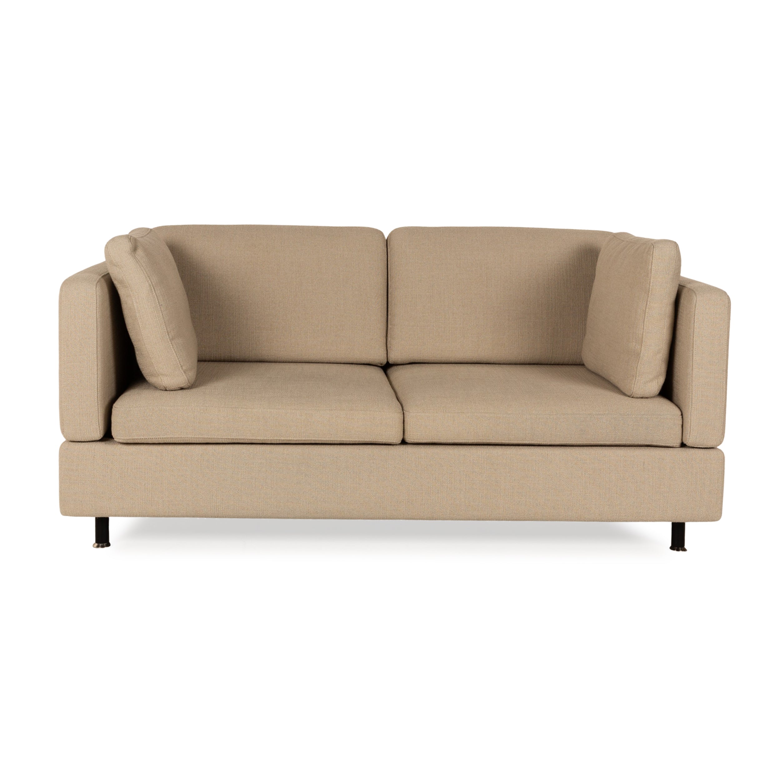 Brühl Alba Fabric Two-Seater Beige Manual Function Sofa Couch