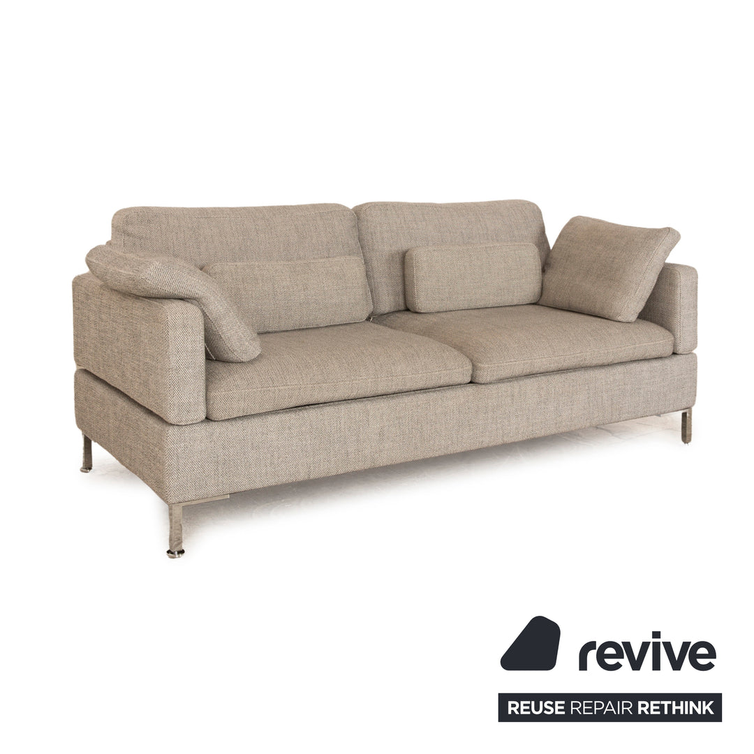 Brühl Alba fabric two-seater grey manual function sofa couch