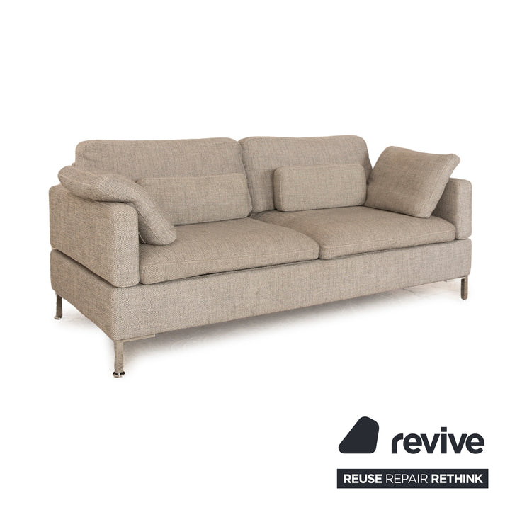 Brühl Alba fabric two-seater grey manual function sofa couch