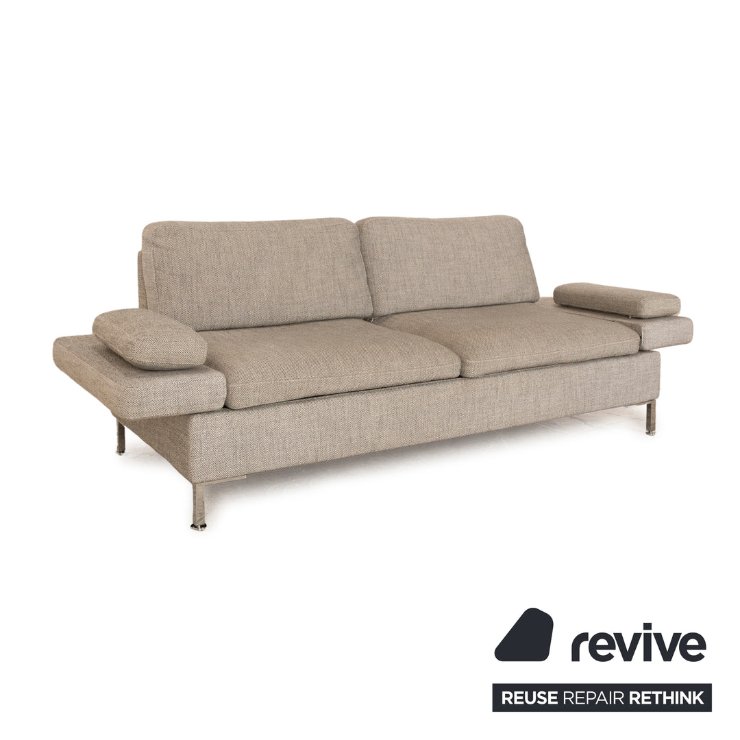 Brühl Alba fabric two-seater grey manual function sofa couch