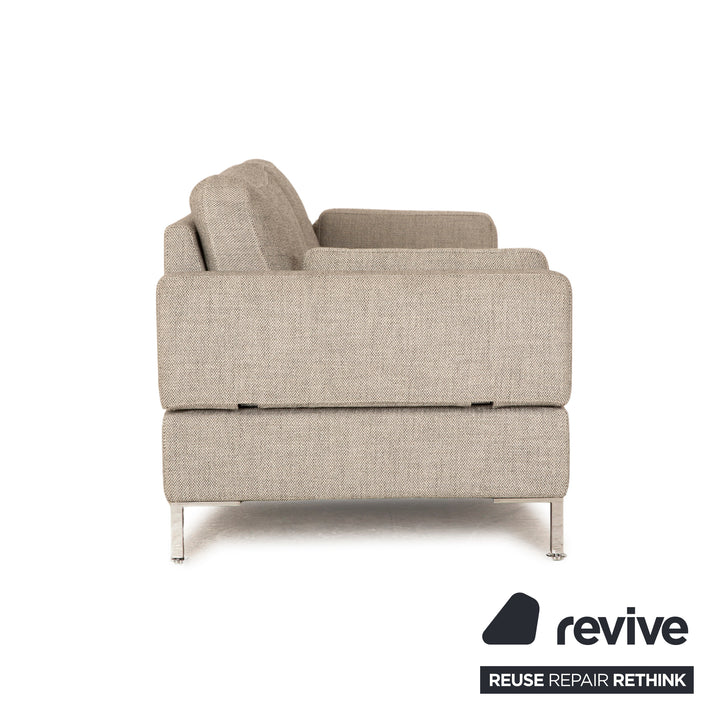 Brühl Alba fabric two-seater grey manual function sofa couch