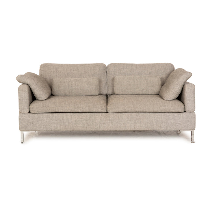 Brühl Alba fabric two-seater grey manual function sofa couch