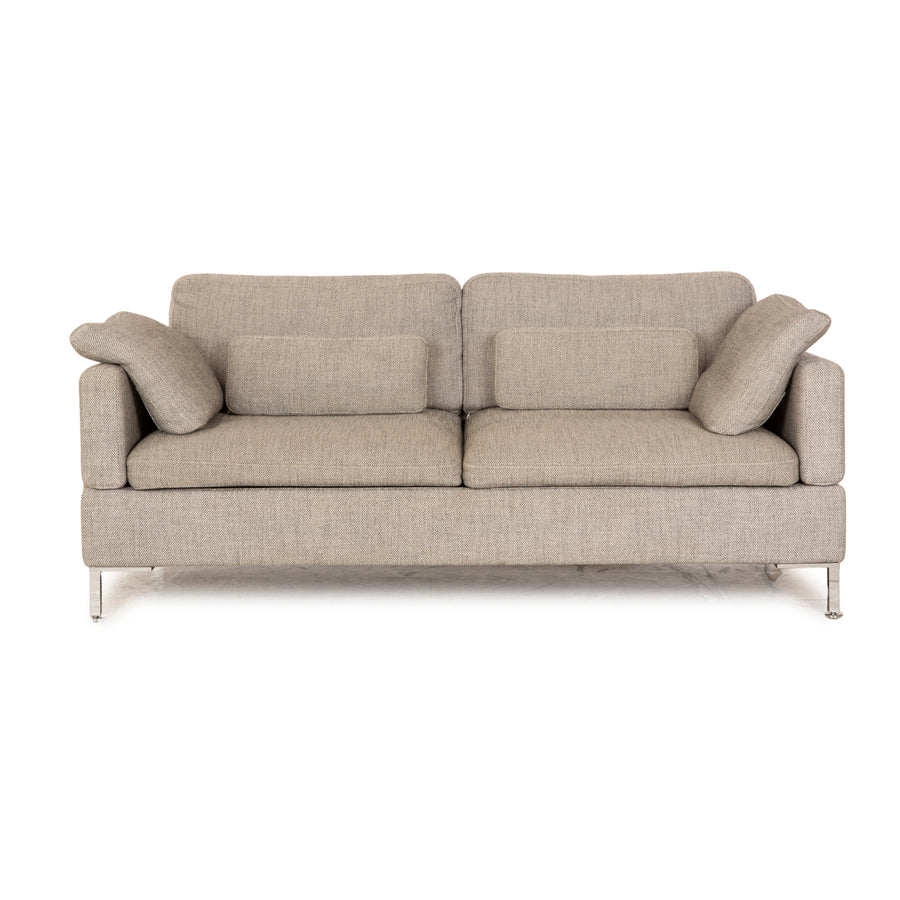 Brühl Alba Stoff Zweisitzer Grau manuelle Funktion Sofa Couch