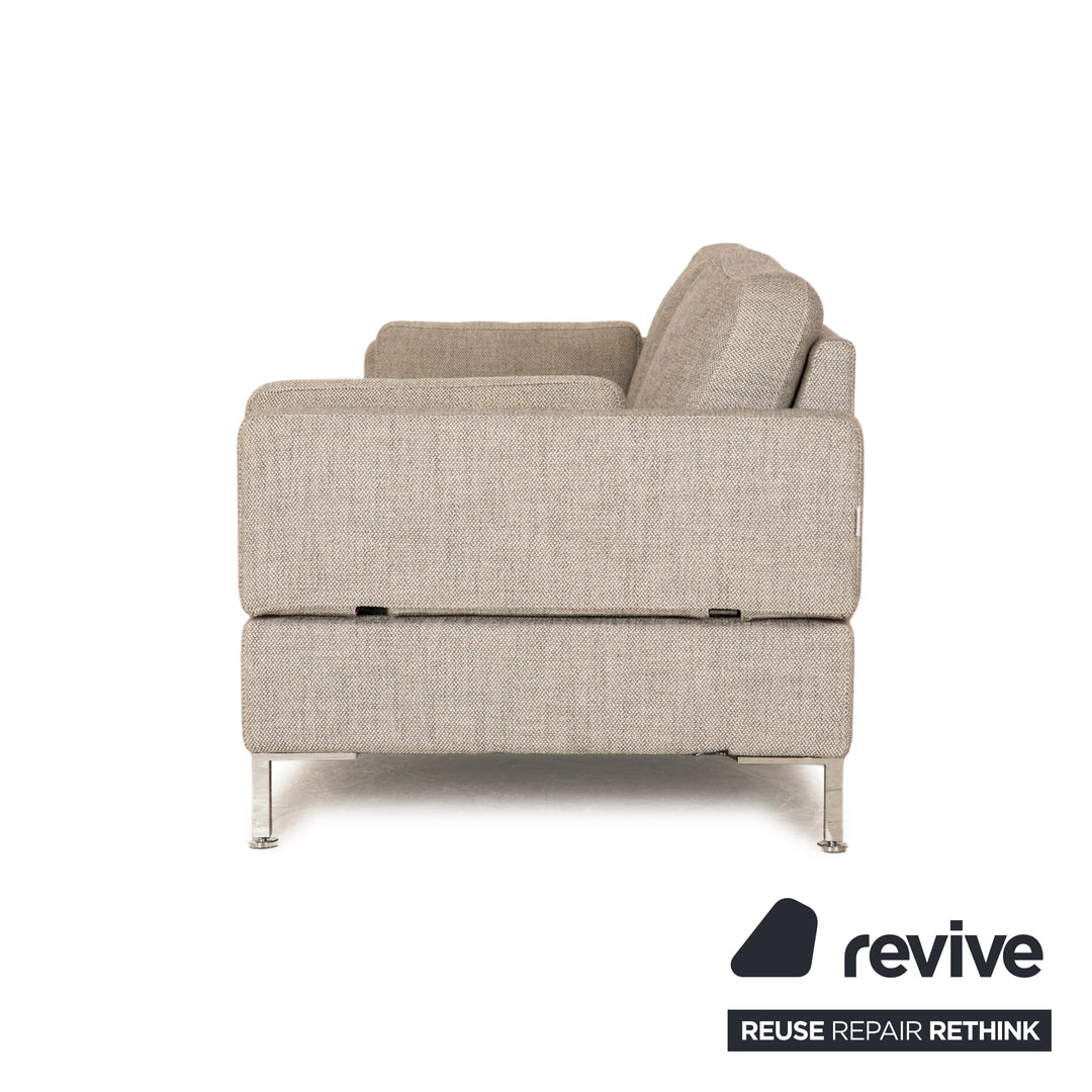 Brühl Alba fabric two-seater grey manual function sofa couch