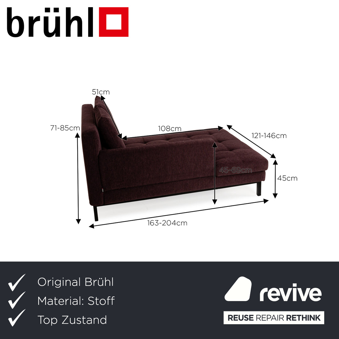 Brühl Amber Stoff Liege Lila Violett Daybed