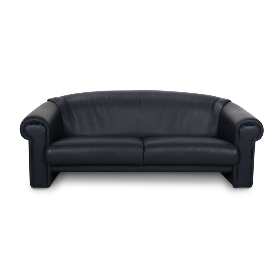 Brühl Ampiezza Leder Dreisitzer Blau Sofa Couch