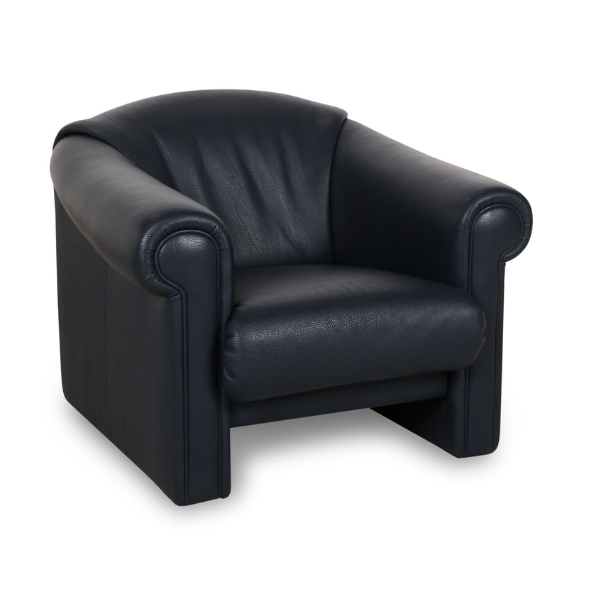 Brühl Ampiezza Leather Armchair Blue