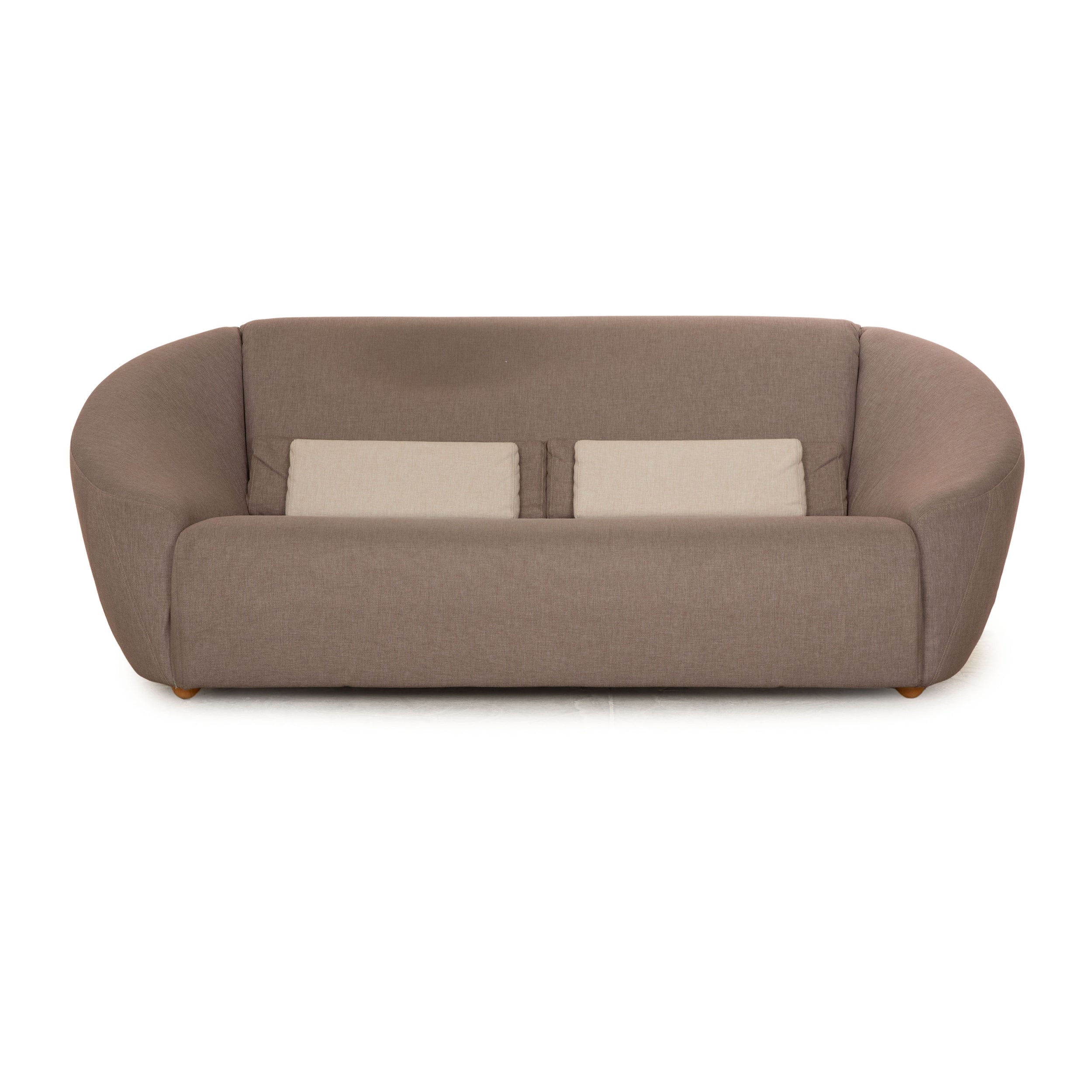 Brühl Avec Plaisir Fabric Three Seater Gray Sofa Couch