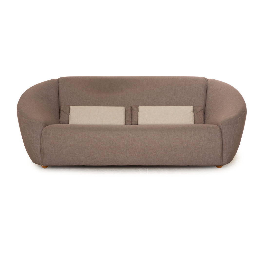 Brühl Avec Plaisir Stoff Dreisitzer Grau Sofa Couch