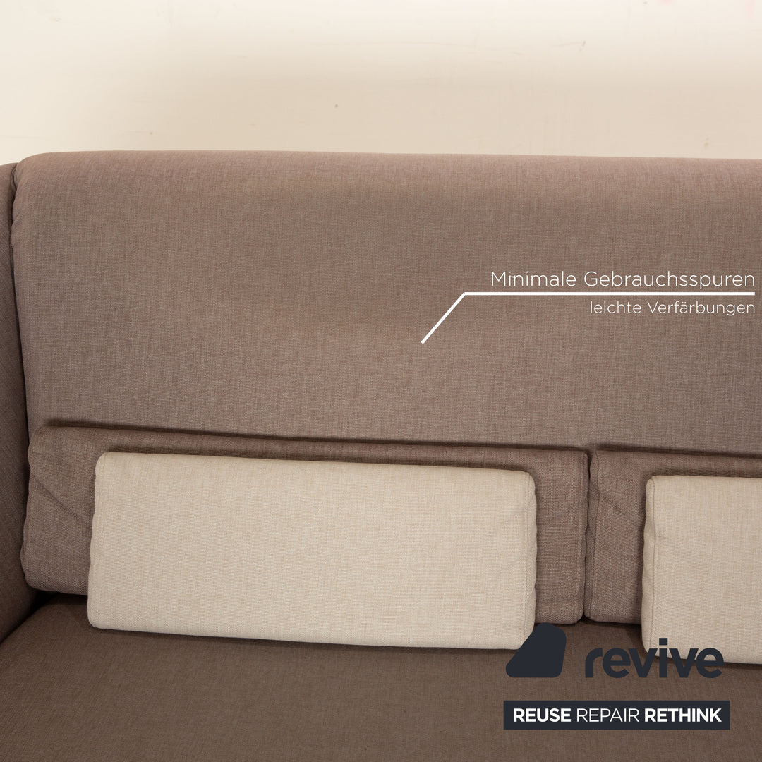 Brühl Avec Plaisir Stoff Dreisitzer Grau Sofa Couch