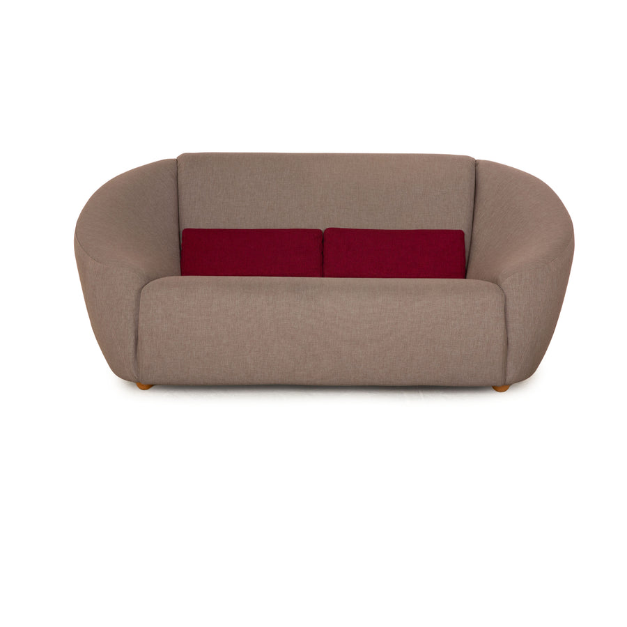 Brühl Avec Plaisir Fabric Two Seater Gray Sofa Couch