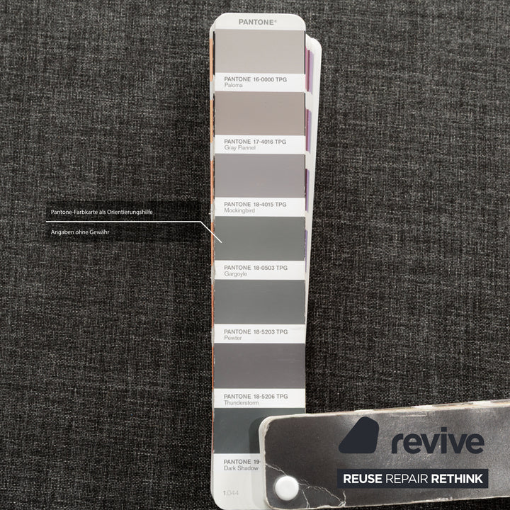 Brühl Cara Stoff Sofa Garnitur Grau manuelle Funktion Zweisitzer Couch Schlafsofa