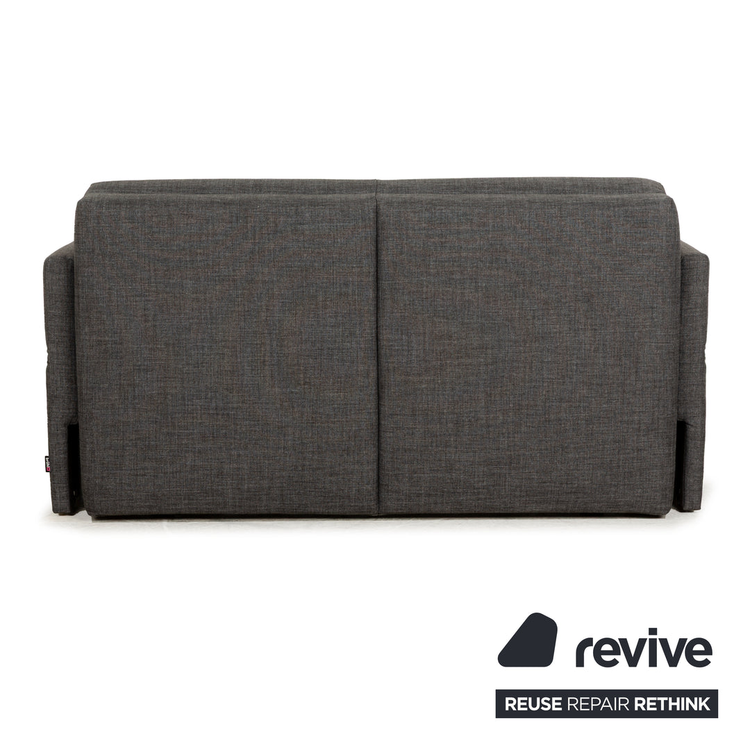 Brühl Cara Stoff Sofa Garnitur Grau manuelle Funktion Zweisitzer Couch Schlafsofa