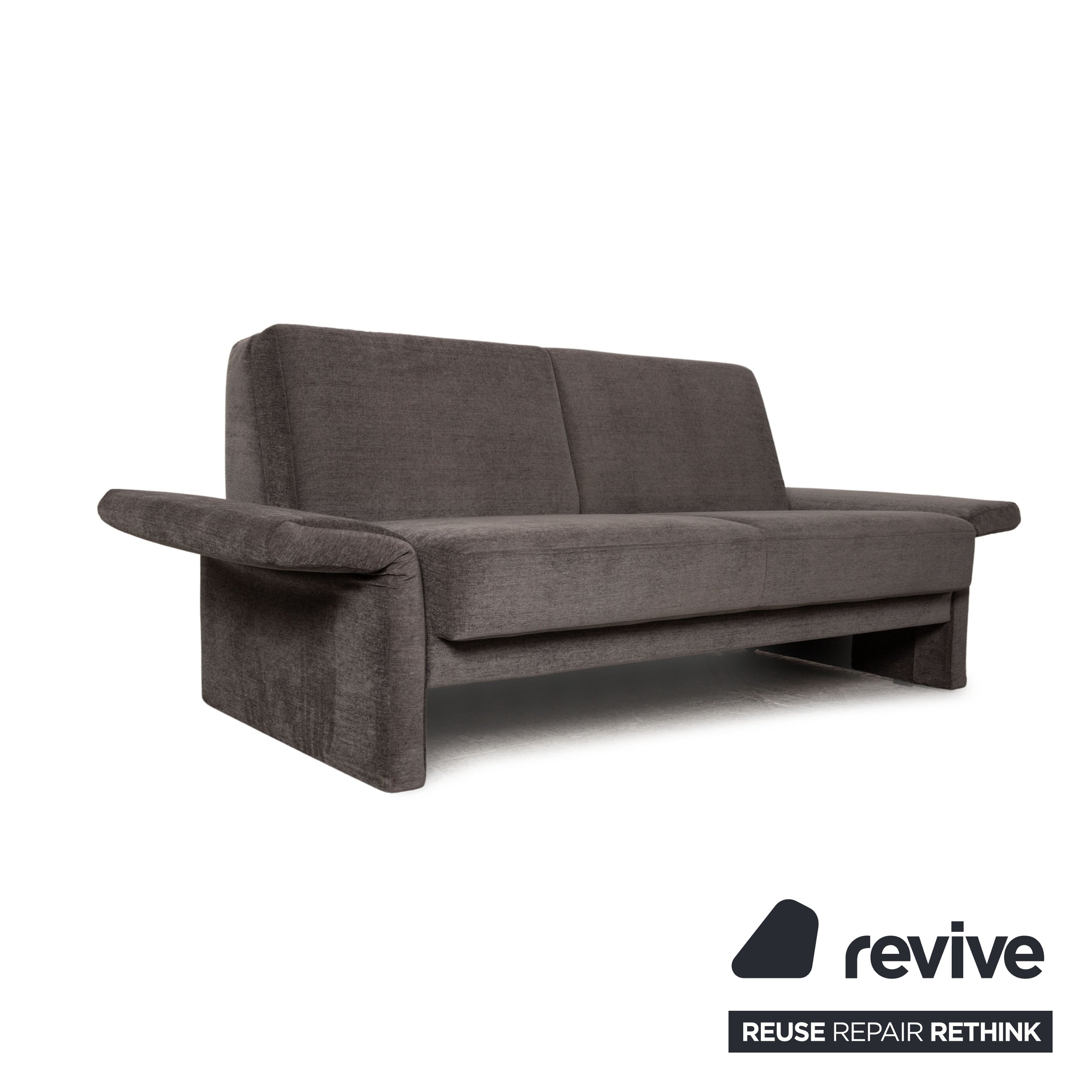 Brühl Cara fabric sofa gray two-seater couch function sleeping function