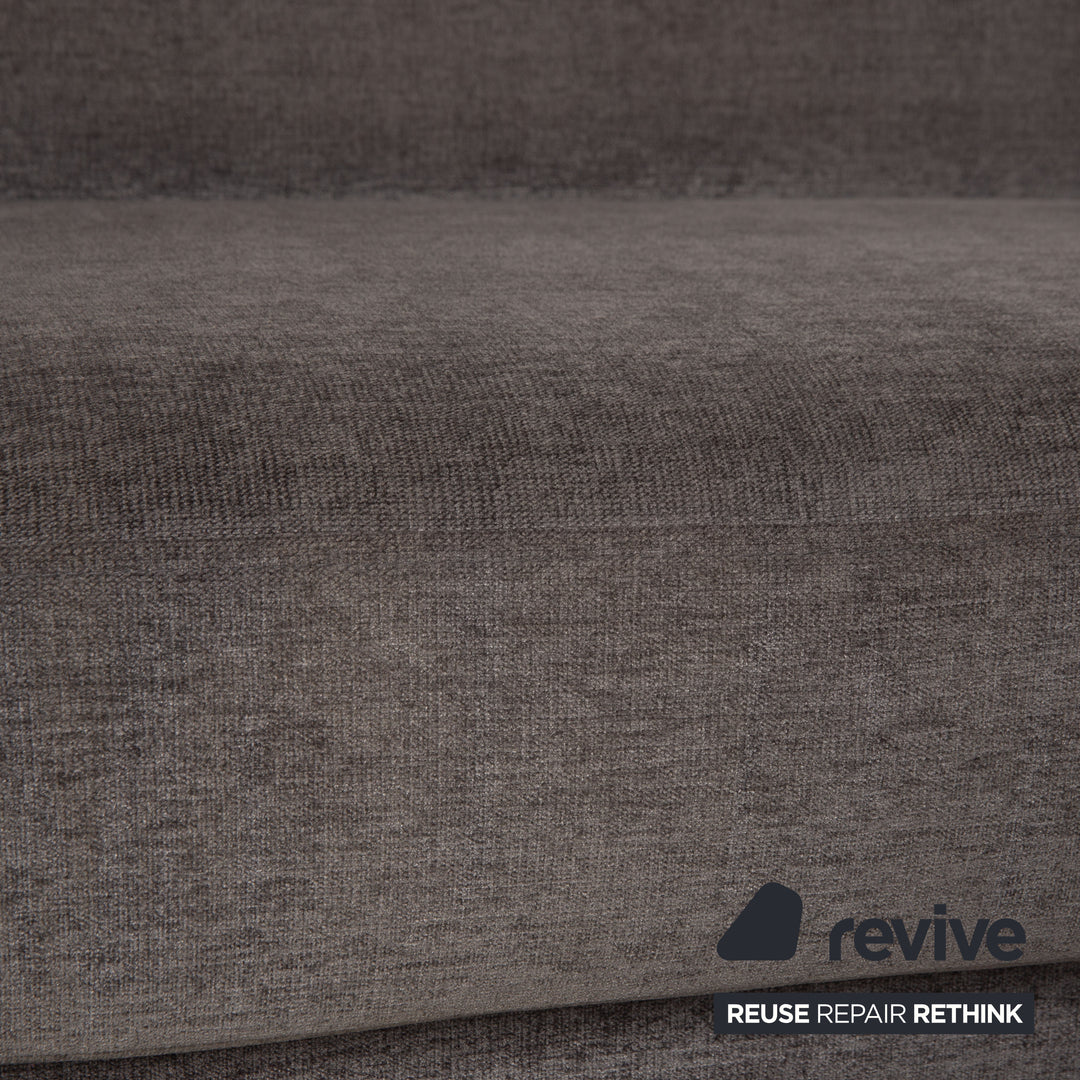 Brühl Cara canapé en tissu gris fonction canapé 2 places fonction couchage