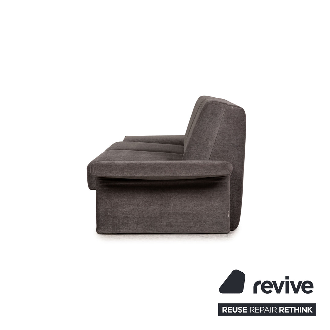 Brühl Cara canapé en tissu gris fonction canapé 2 places fonction couchage