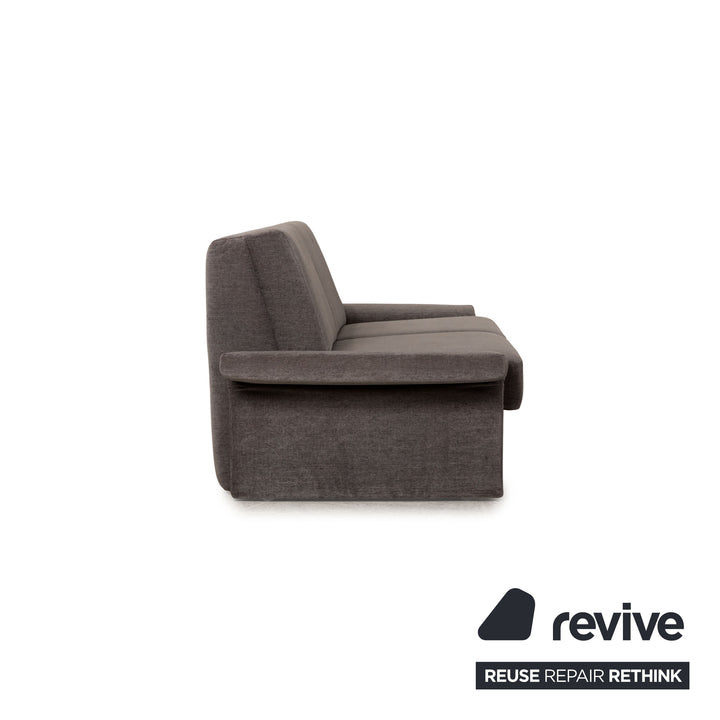 Brühl Cara canapé en tissu gris fonction canapé 2 places fonction couchage