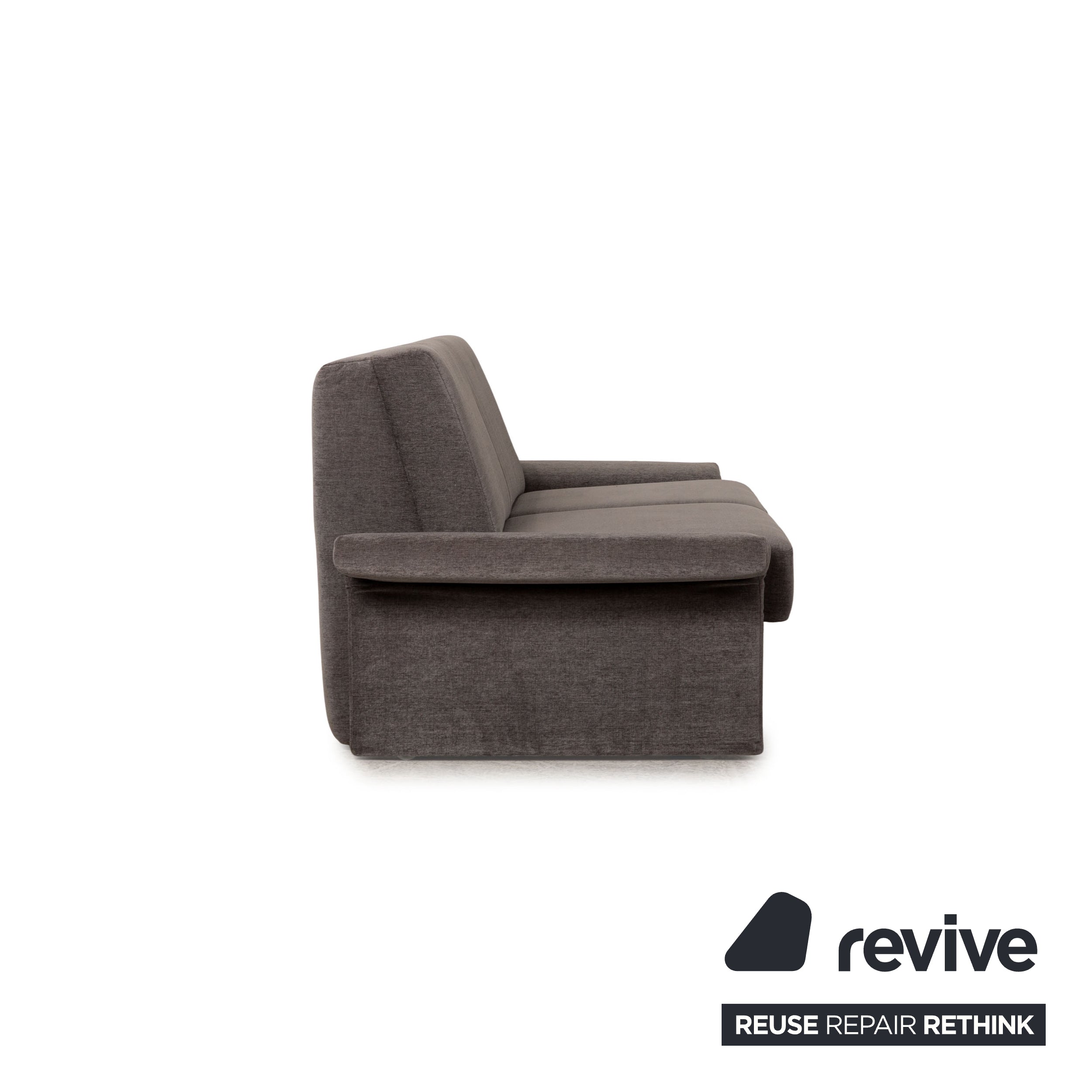 Brühl Cara fabric sofa gray two-seater couch function sleeping function