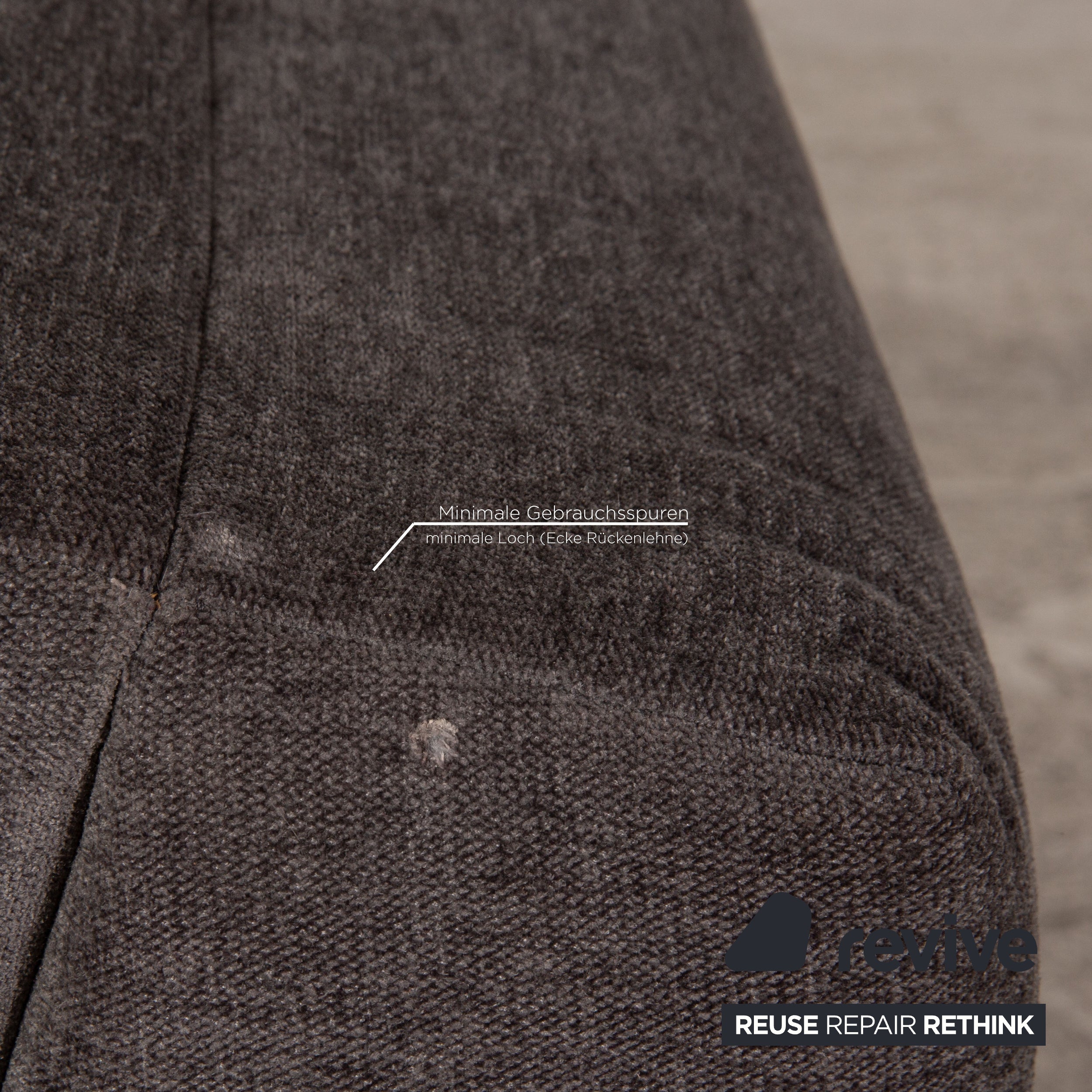 Brühl Cara fabric sofa gray two-seater couch function sleeping function