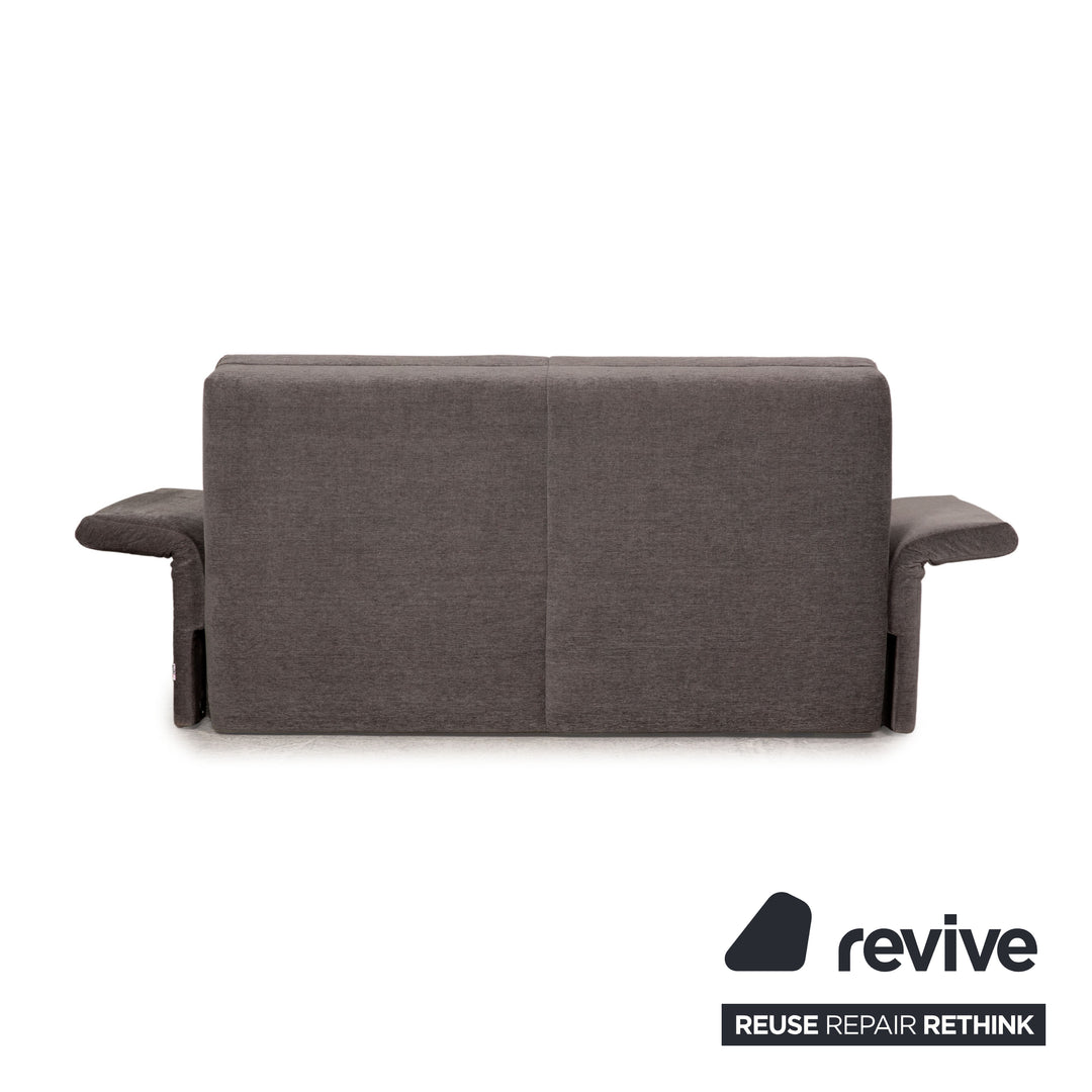 Brühl Cara canapé en tissu gris fonction canapé 2 places fonction couchage