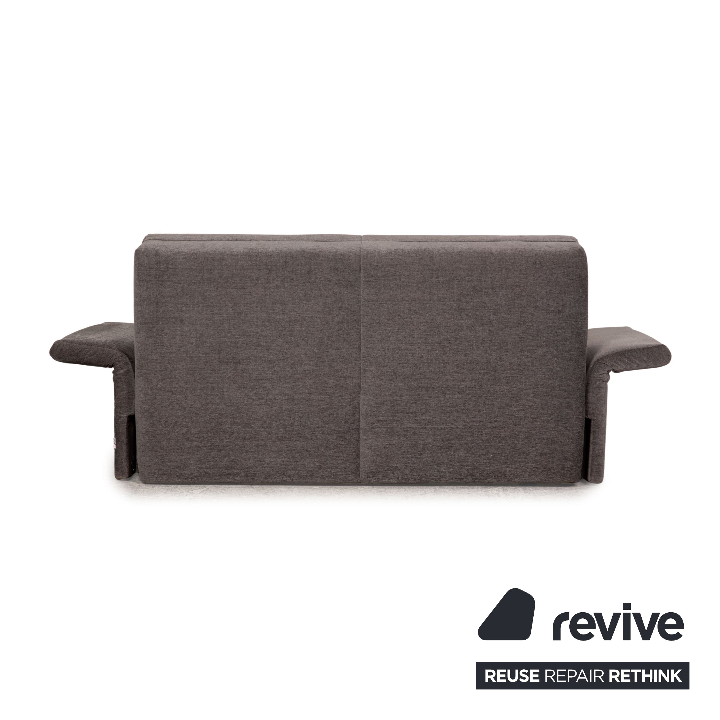 Brühl Cara fabric sofa gray two-seater couch function sleeping function