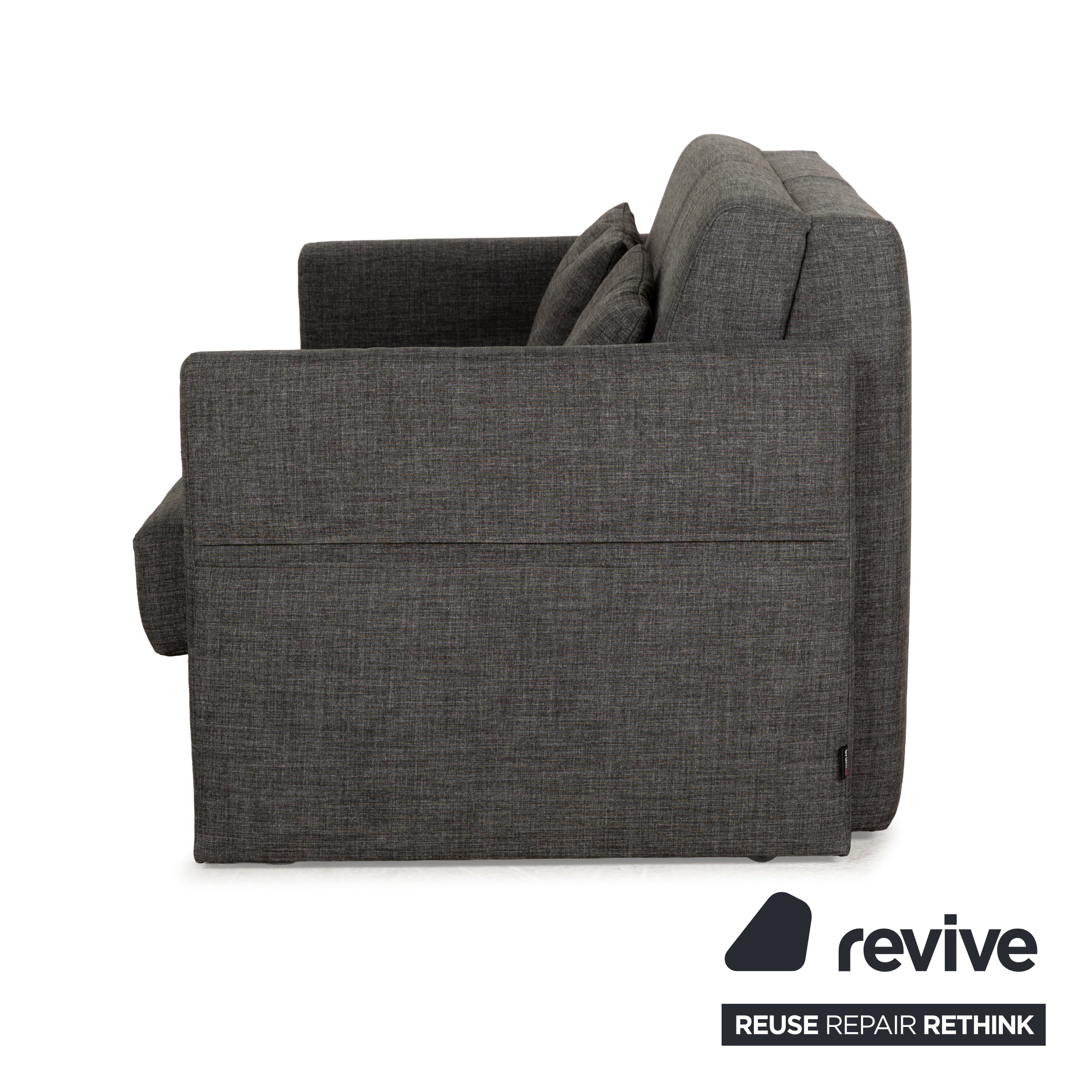 Brühl Cara Stoff Zweisitzer Grau manuelle Funktion Sofa Couch Schlafsofa