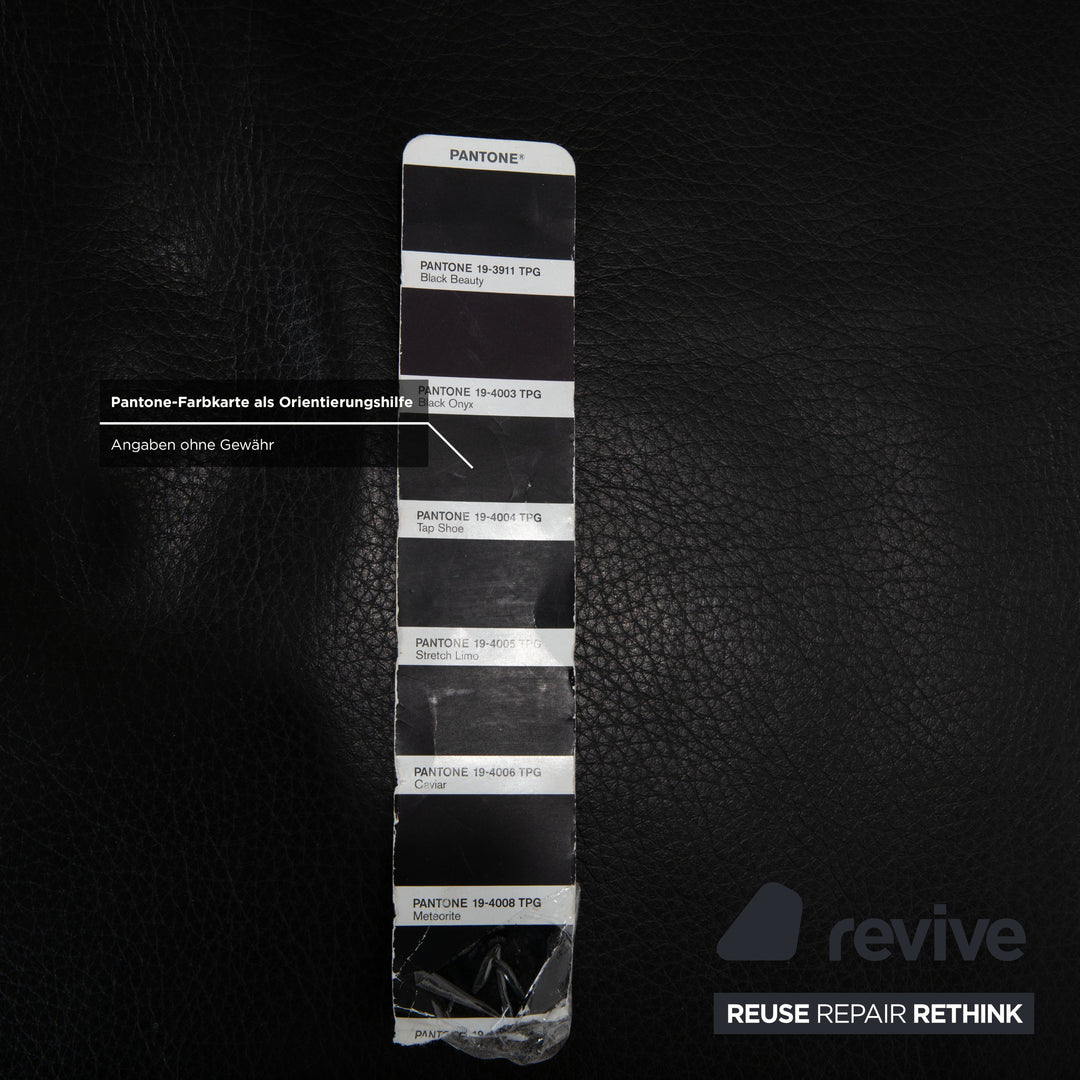 Brühl Divanetta Stoff Leder Ecksofa Schwarz Grau Sofa Couch manuelle Funktion