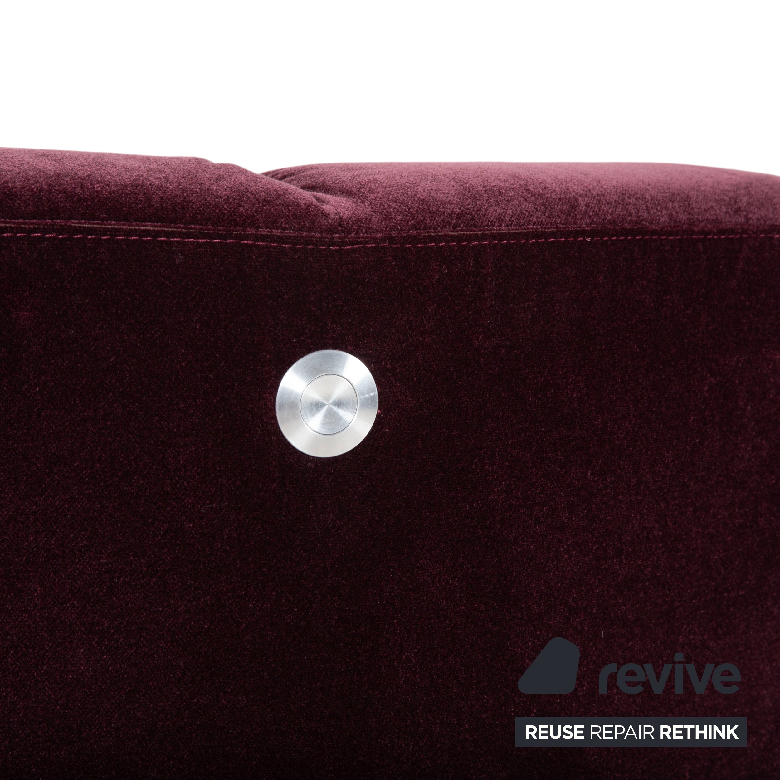 Brühl Embrace Garnitur Sessel Hocker Stoff Chrom Velours Samt Lila Aubergine manuelle Funktion
