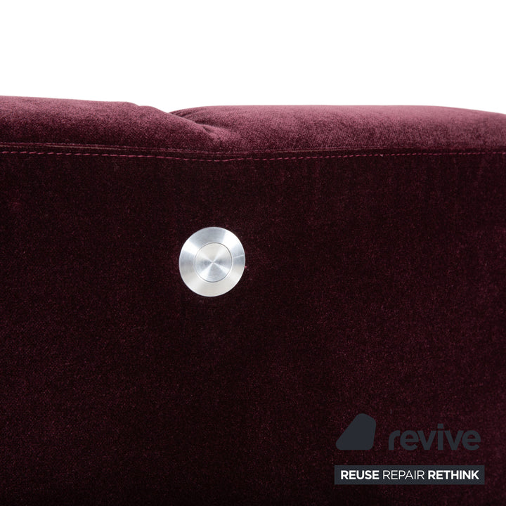 Brühl Embrace Sessel Stoff Chrom Velours Samt Lila Violett Aubergine manuelle Funktion