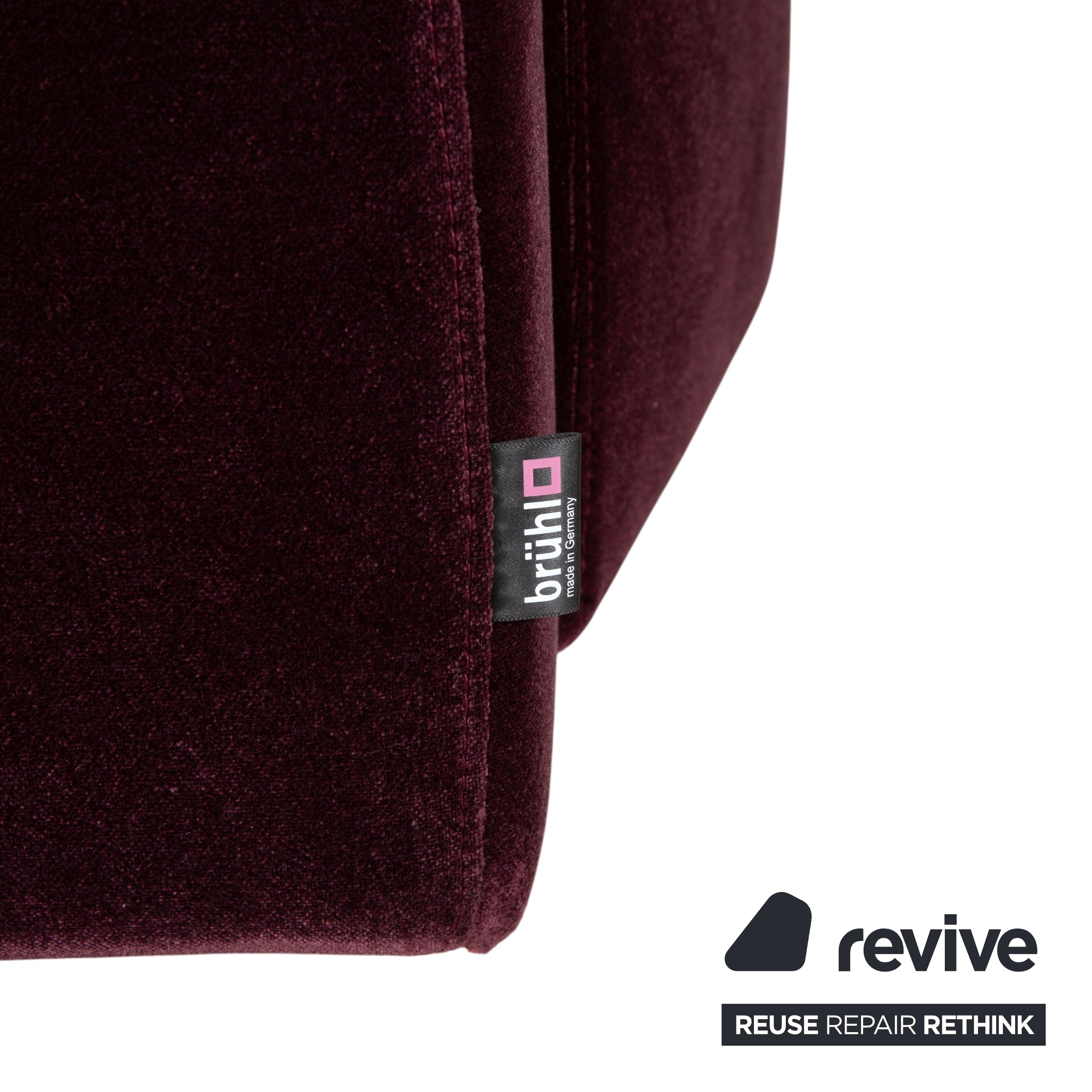 Brühl Embrace Sessel Stoff Chrom Velours Samt Lila Violett Aubergine manuelle Funktion