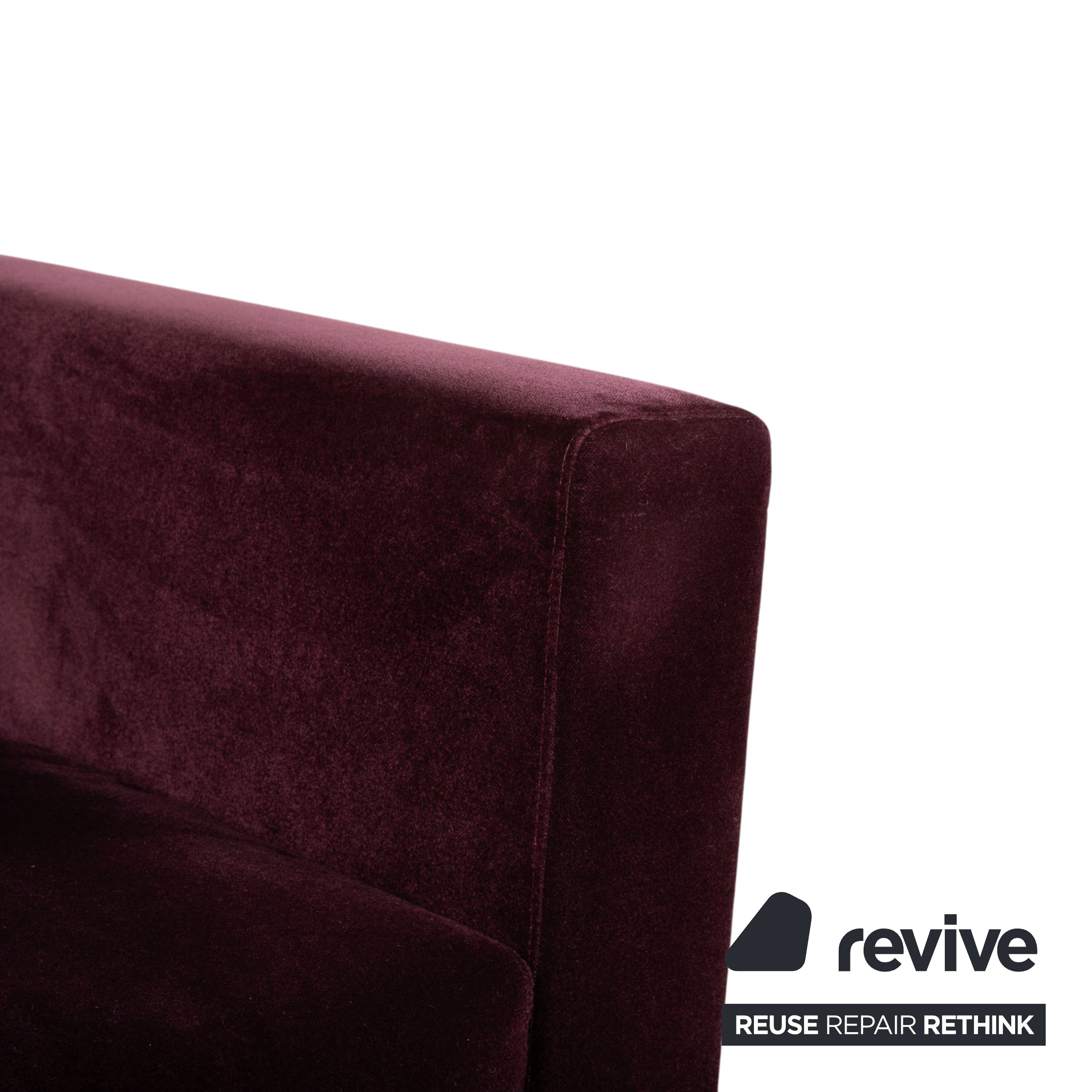 Brühl Embrace Sessel Stoff Chrom Velours Samt Lila Violett Aubergine manuelle Funktion