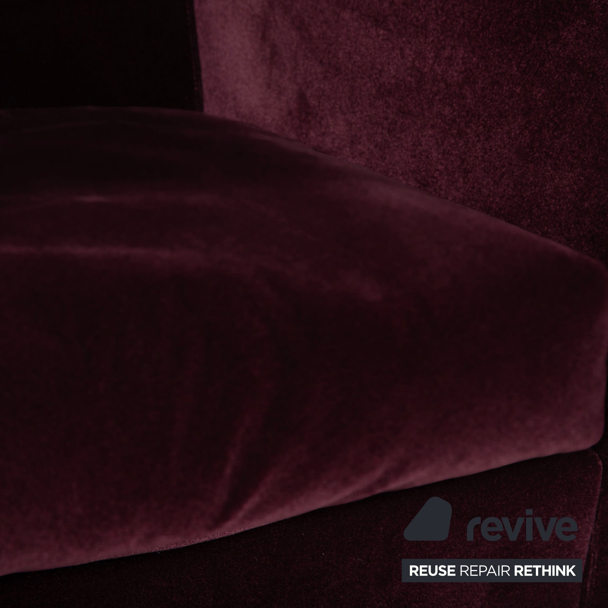 Brühl Embrace Sessel Stoff Chrom Velours Samt Lila Violett Aubergine manuelle Funktion