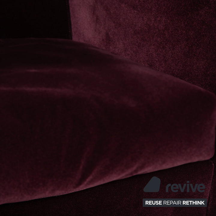 Brühl Embrace Sessel Stoff Chrom Velours Samt Lila Violett Aubergine manuelle Funktion