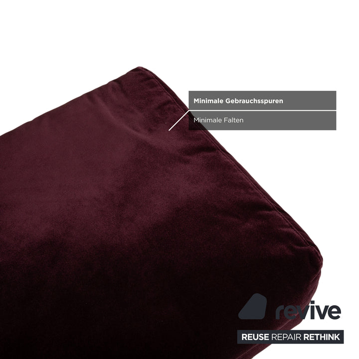 Brühl Embrace Hocker Stoff Chrom Velours Samt Lila Violett Aubergine