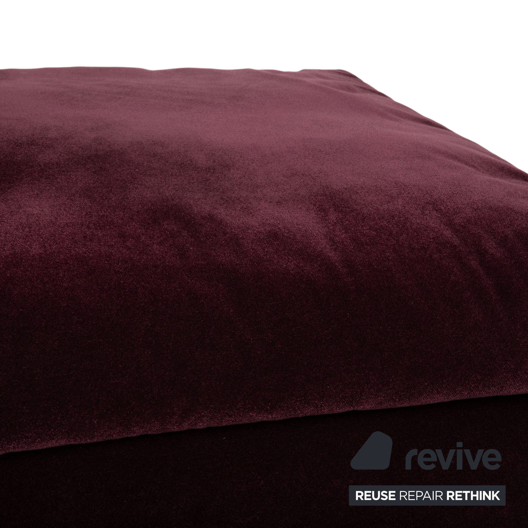 Brühl Embrace Hocker Stoff Chrom Velours Samt Lila Violett Aubergine