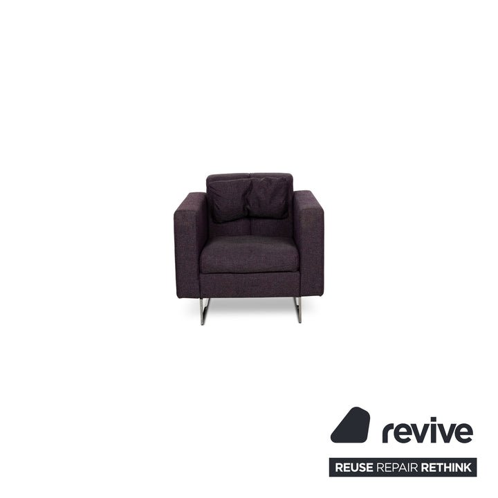 Brühl Embrace fabric armchair purple grey manual function