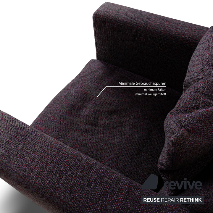 Brühl Embrace fabric armchair purple grey manual function