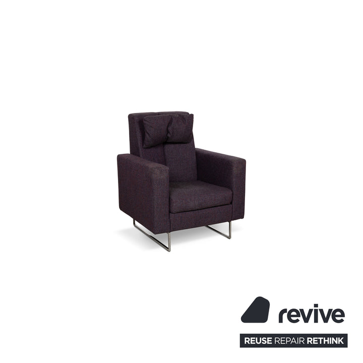 Brühl Embrace fabric armchair purple grey manual function