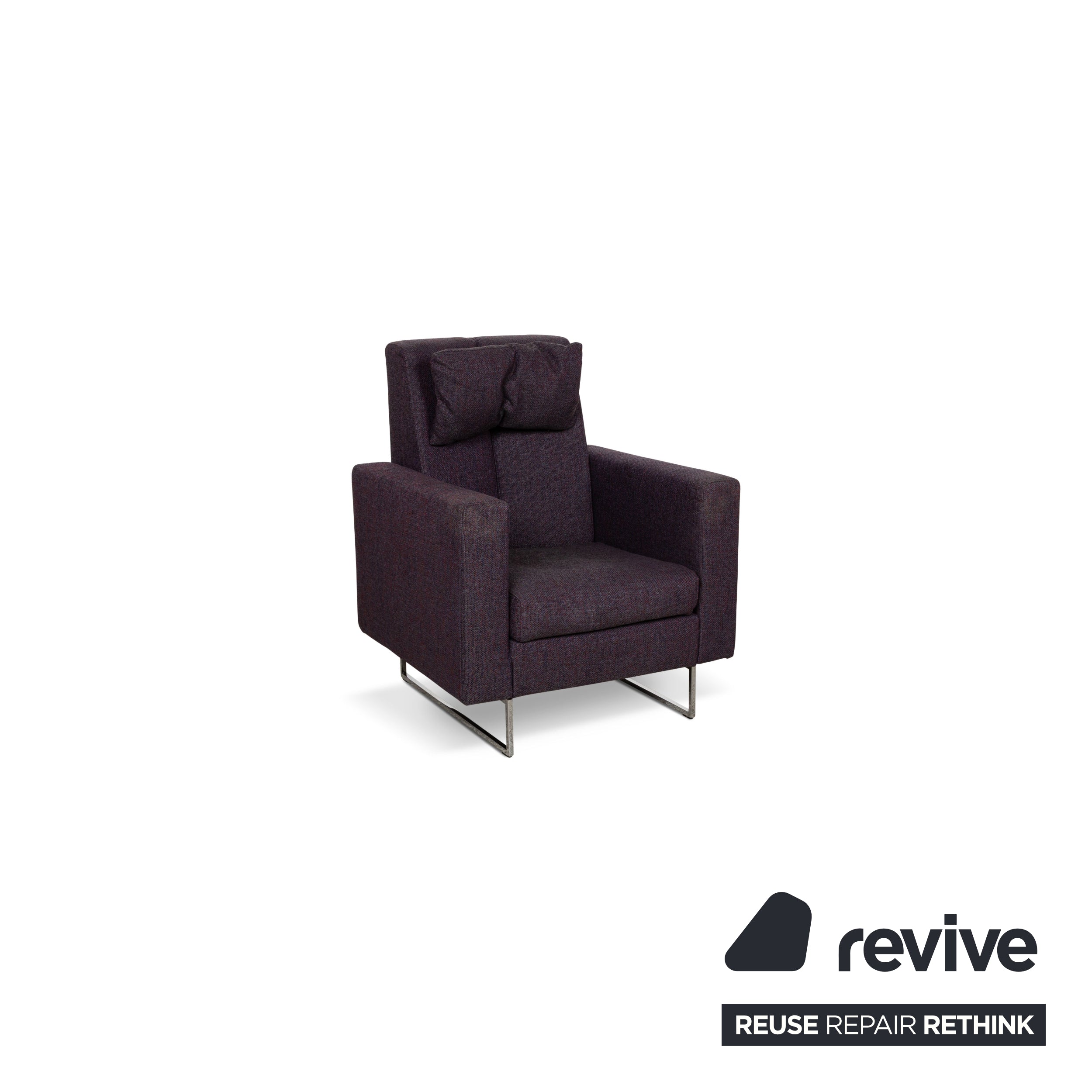 Brühl Embrace fabric armchair purple grey manual function