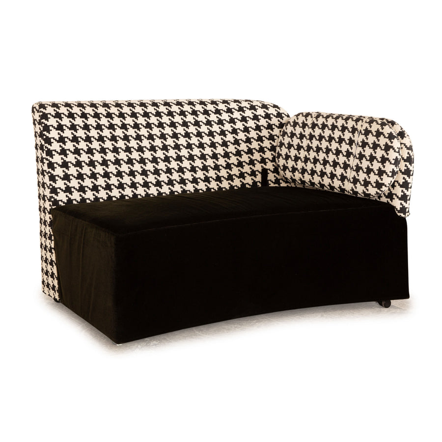 Brühl Floret Glory Fabric Two Seater Black White Sofa Couch