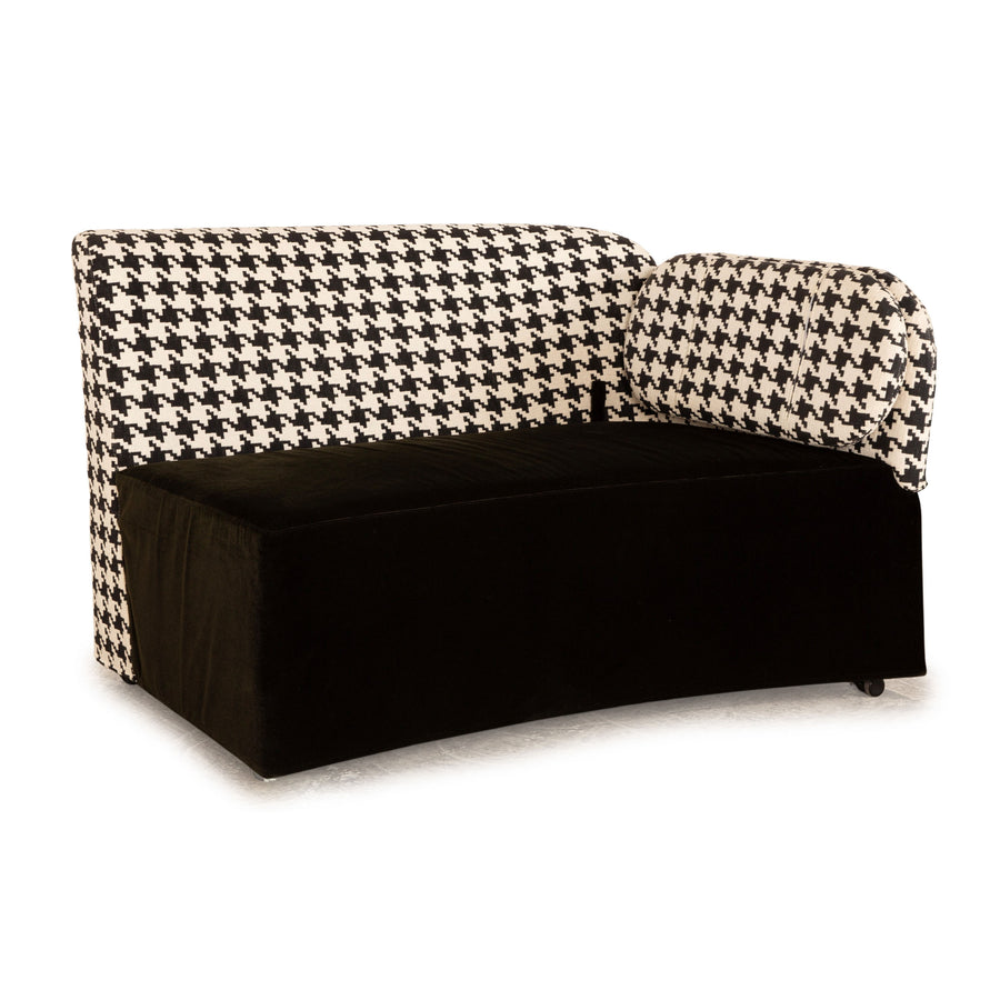 Brühl Floret Glory Stoff Zweisitzer Schwarz Weiß Sofa Couch