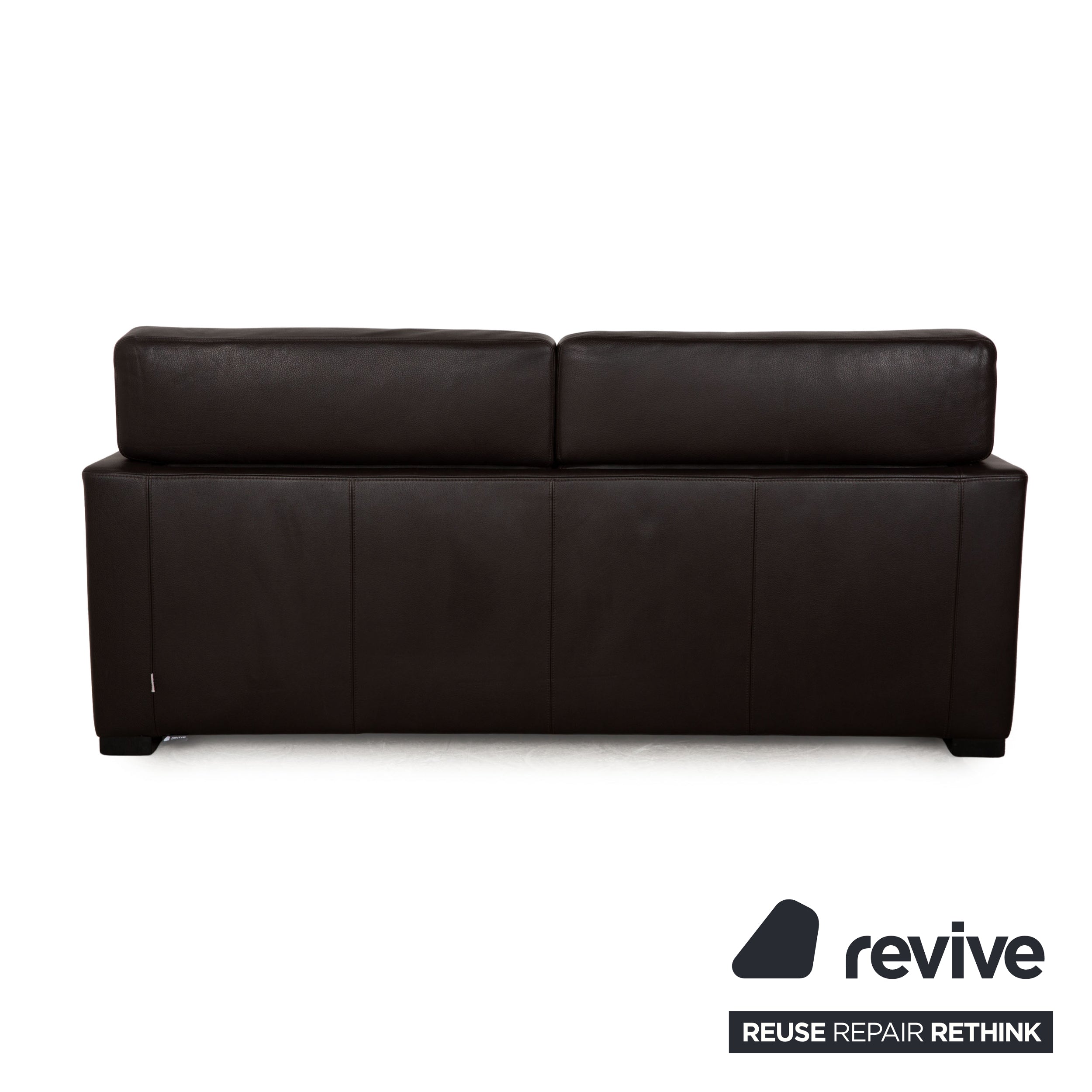 Brühl Francis Leder Dreisitzer Braun manuelle Funktion Sofa Couch