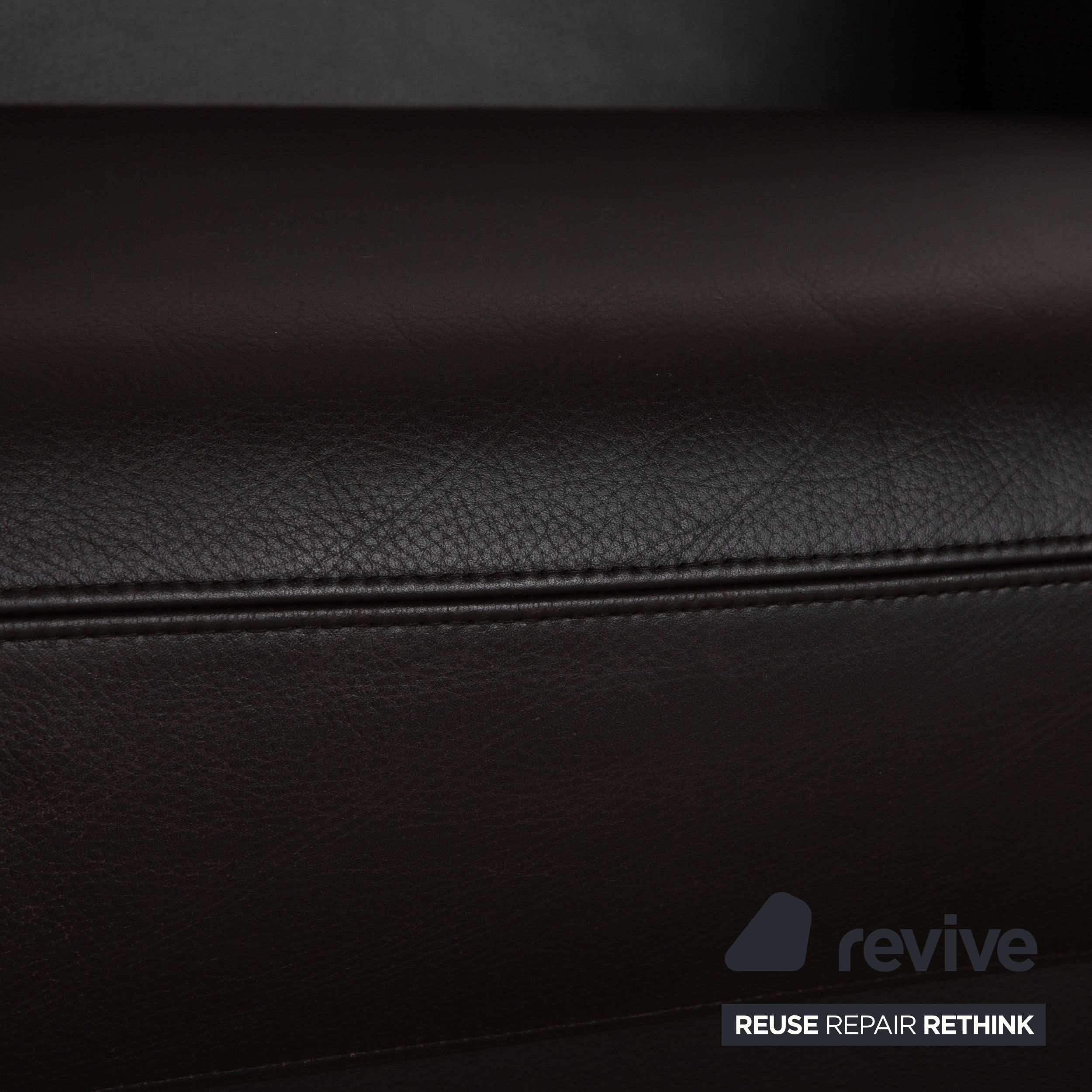 Brühl Francis Leder Dreisitzer Braun manuelle Funktion Sofa Couch