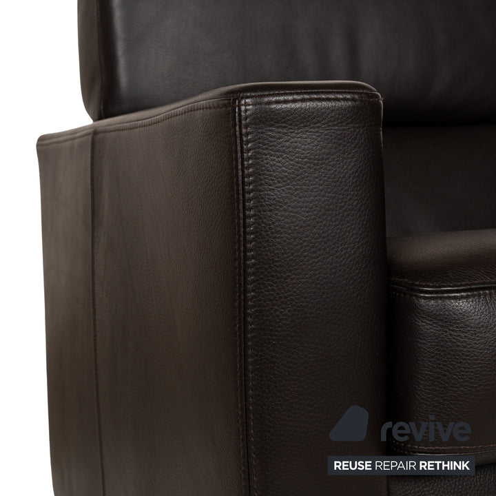 Brühl Francis Leather Armchair Brown Manual Function