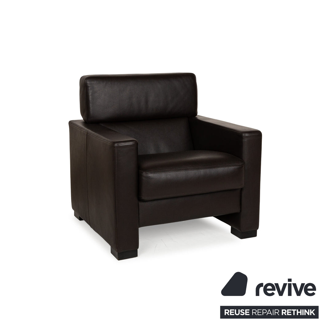 Brühl Francis Leather Armchair Brown Manual Function