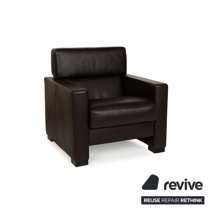 Brühl Francis Fauteuil en Cuir Marron fonction manuelle