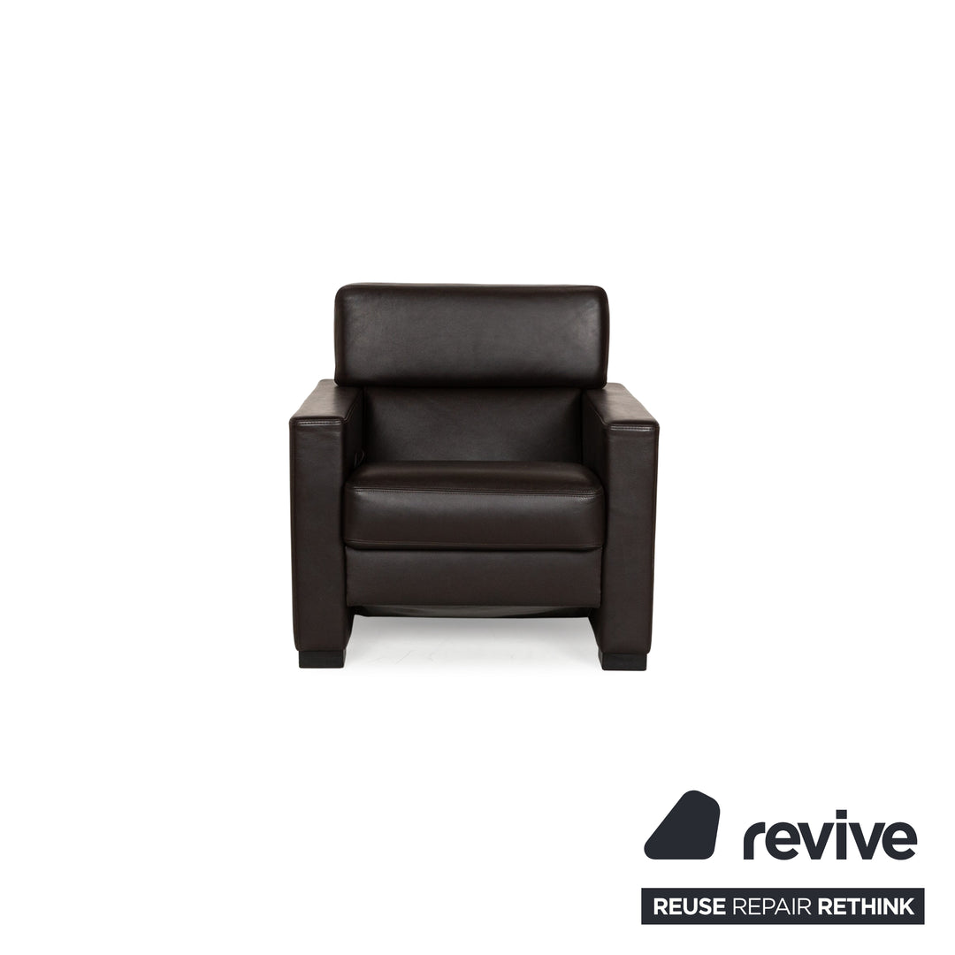Brühl Francis Fauteuil en Cuir Marron fonction manuelle