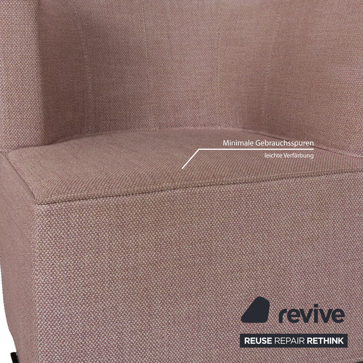 Brühl Jo fabric armchair pink including stool