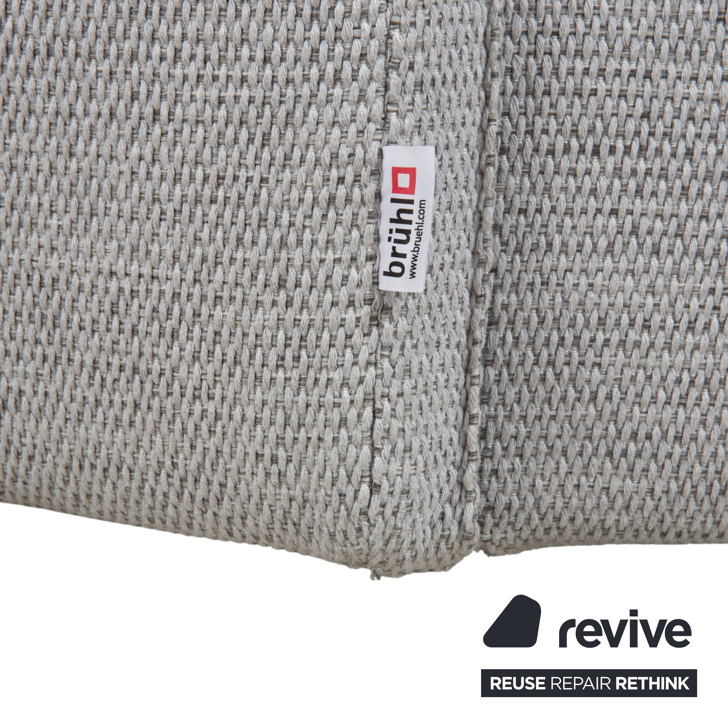Brühl Lady Bug Fabric Corner Sofa Grey Manual Function Sofa Couch