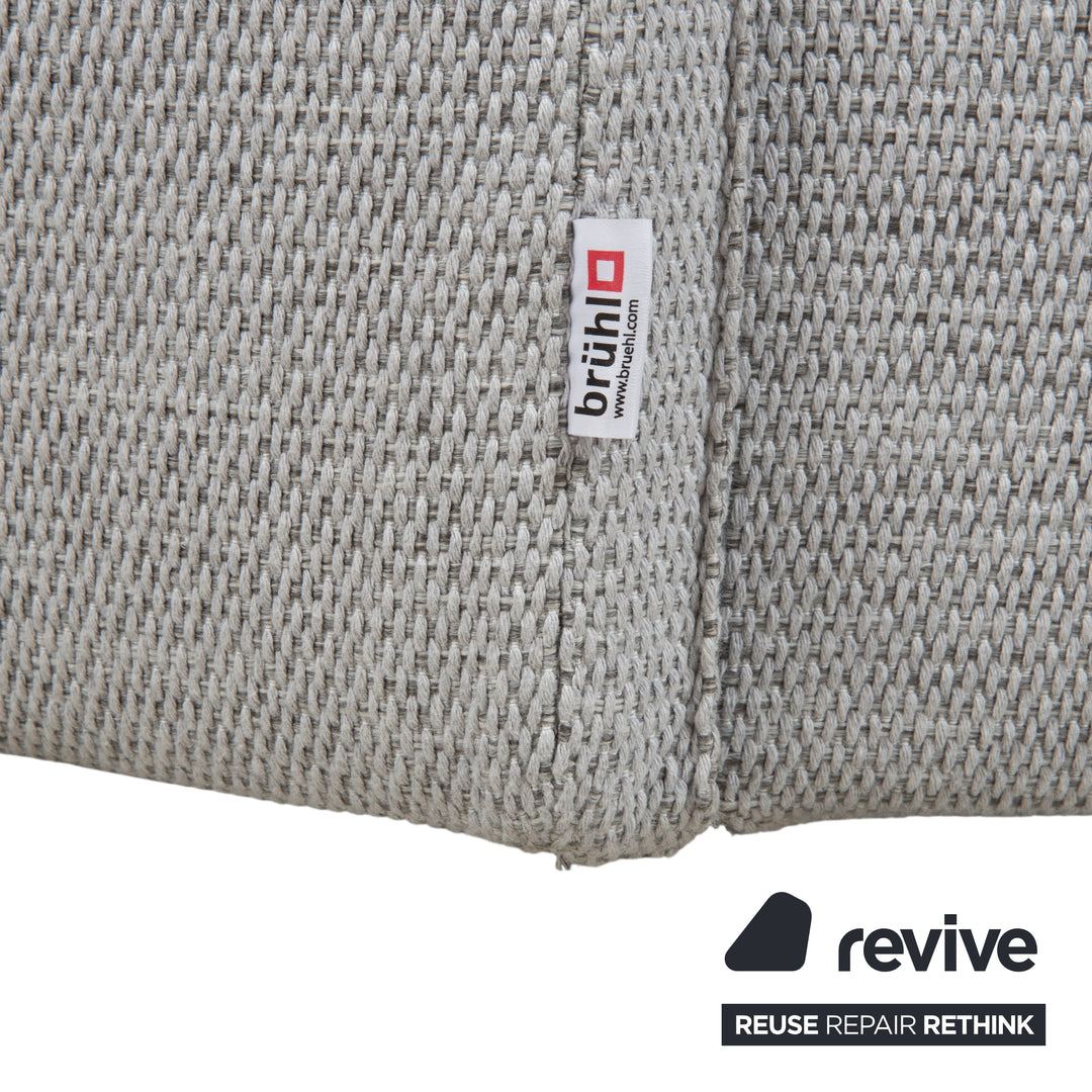 Brühl Lady Bug Canapé d'angle en tissu gris avec fonction manuelle